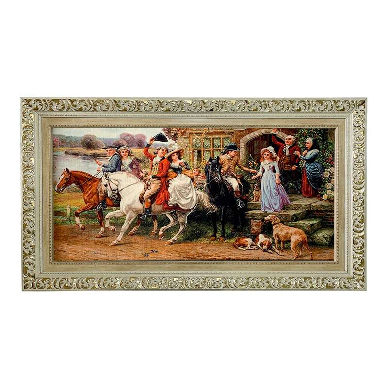 تابلو فرش ماشینی طرح دستبافت مدل بدرقه کد 7613