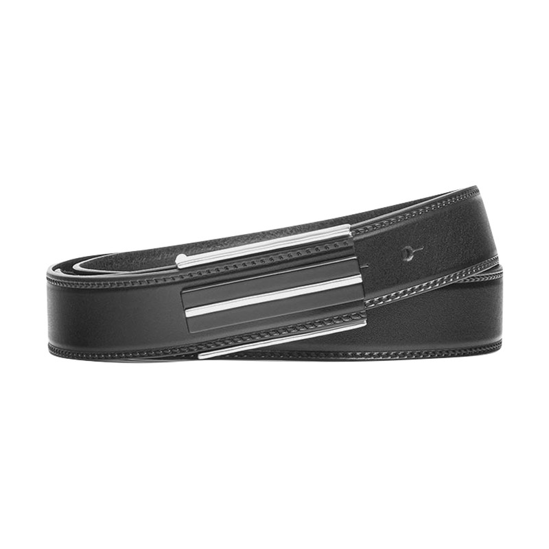 کمربند مردانه نوین چرم مدل پلاکی BT0624-18 GR P1001