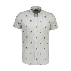 پیراهن آستین کوتاه مردانه کیکی رایکی مدل MBB20006-386