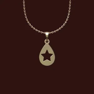 گردنبند طلا 18 عیار زنانه مدوپد مدل ستاره کد X2-1-1180