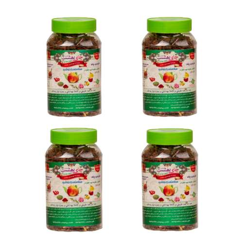 دمنوش میوه ای با طعم هل و گل قوطی چای بهشت - 170 گرم مجموعه 4 عددی