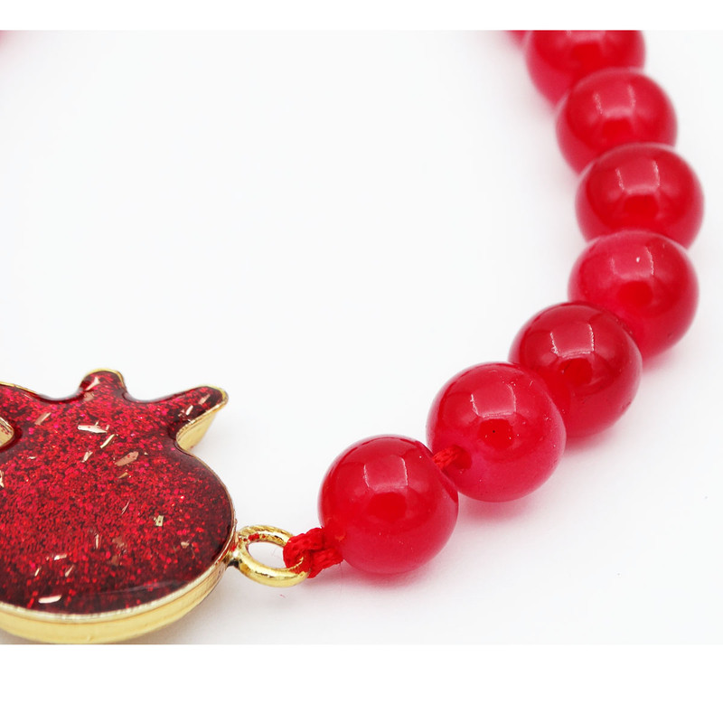 دستبند دخترانه مدل انار بلوری یلدا کد D 09