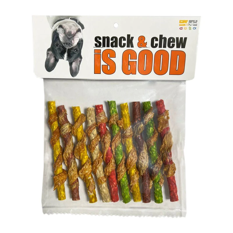 تشویقی مانچی سگ ایزگود شهرپت مدل مدادی دورپیچ مرغ بسته 10 عددی