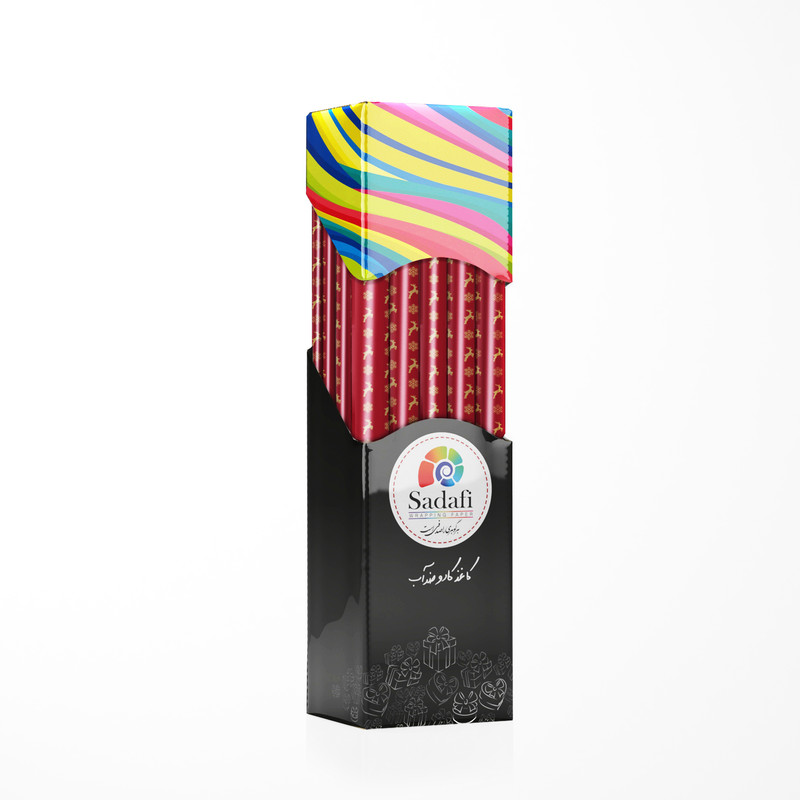 کاغذ کادو صدفی طرح کریسمس بسته 20 عددی