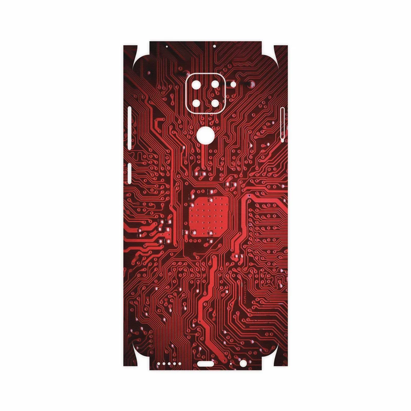 برچسب پوششی ماهوت مدل Red Printed Circuit Board-FullSkin مناسب برای گوشی موبایل شیائومی Redmi 10X