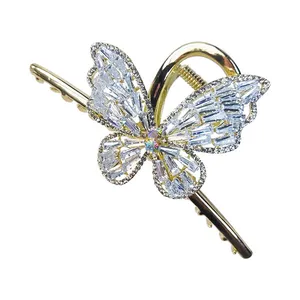 کلیپس مو زنانه مدل مجلسی نگین باگتی پروانه کد 1388