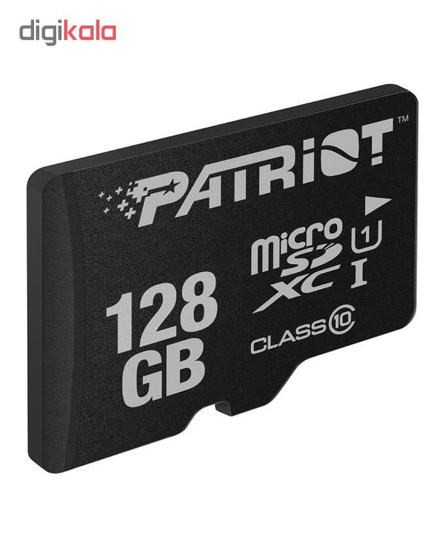 کارت حافظه microSDXC پتریوت کلاس 10 استاندارد UHS-I مدل LX سرعت 85MB/s ظرفیت 128 گیگابایت همراه با آداپتور SD
