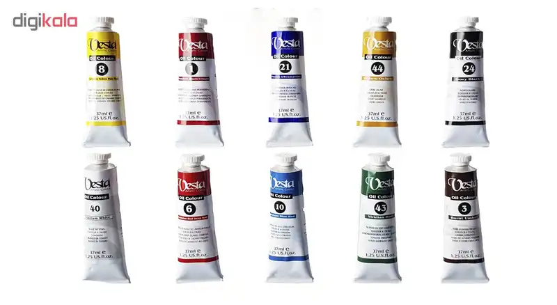 رنگ روغن وستا ست ۱۰ عددی کد 10 حجم 37 میلی لیتر