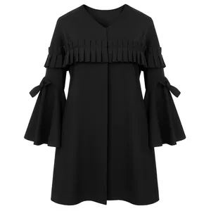 مانتو زنانه مدل عروسکی چیندار 1112