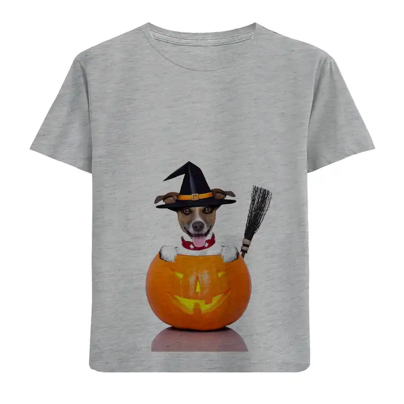 تی شرت آستین کوتاه بچگانه مدل کدو و سگ 6