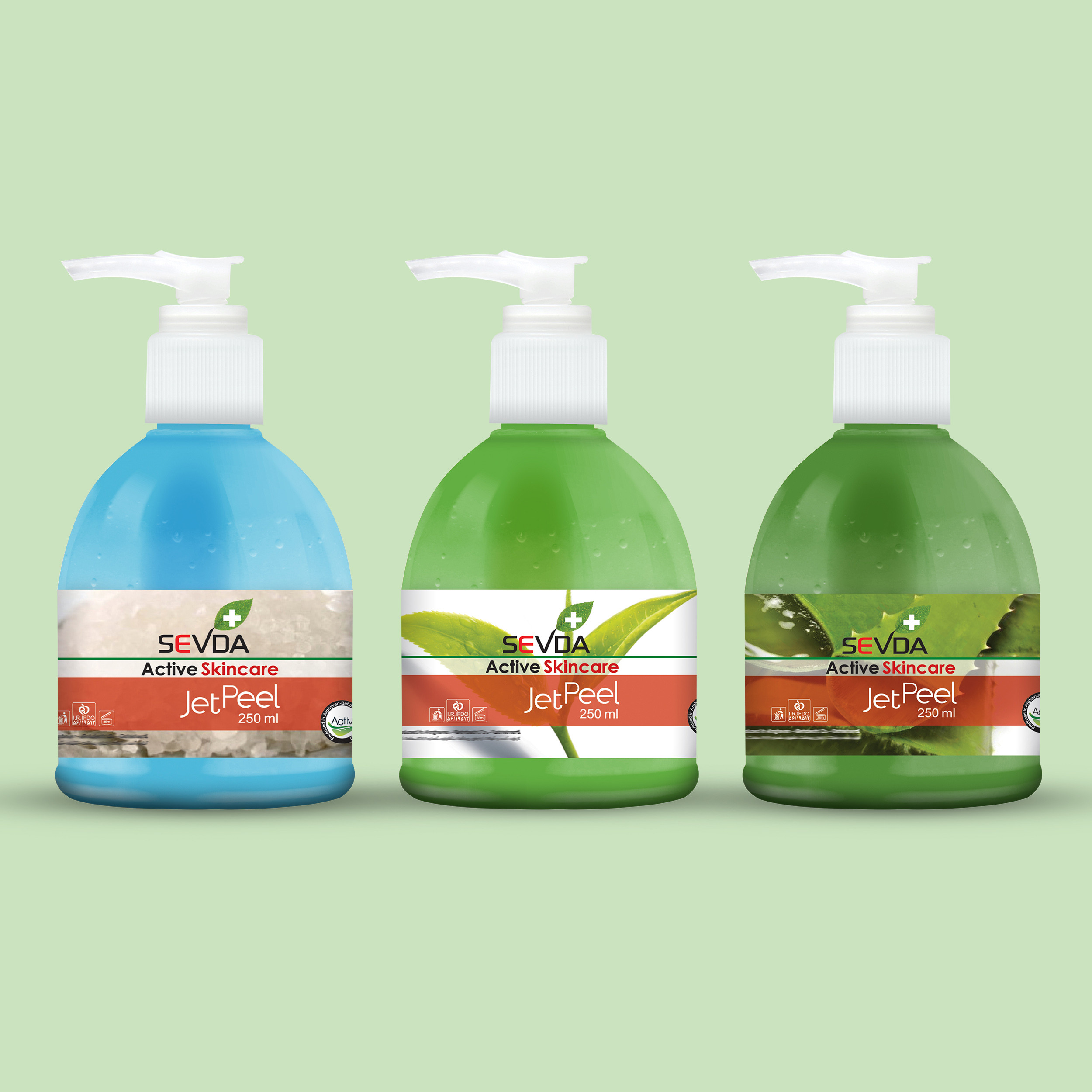 ژل لایه بردار پوست سودا کد Al-Ch-Na حجم 250 میلی لیتر مجموعه 3 عددی