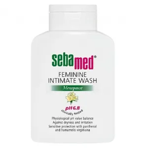 محلول شستشو بانوان یائسه سبامد مدل Feminine Intimate Wash حجم 200 میلی لیتر