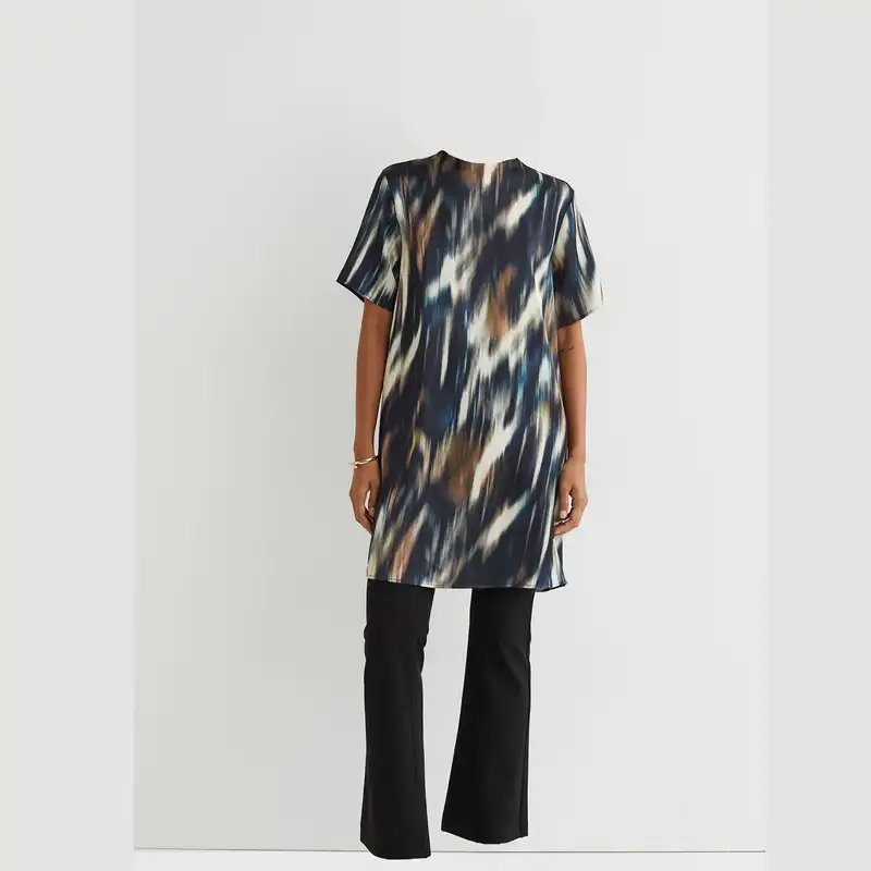 پیراهن زنانه اچ اند ام مدل کهکشانی - 003