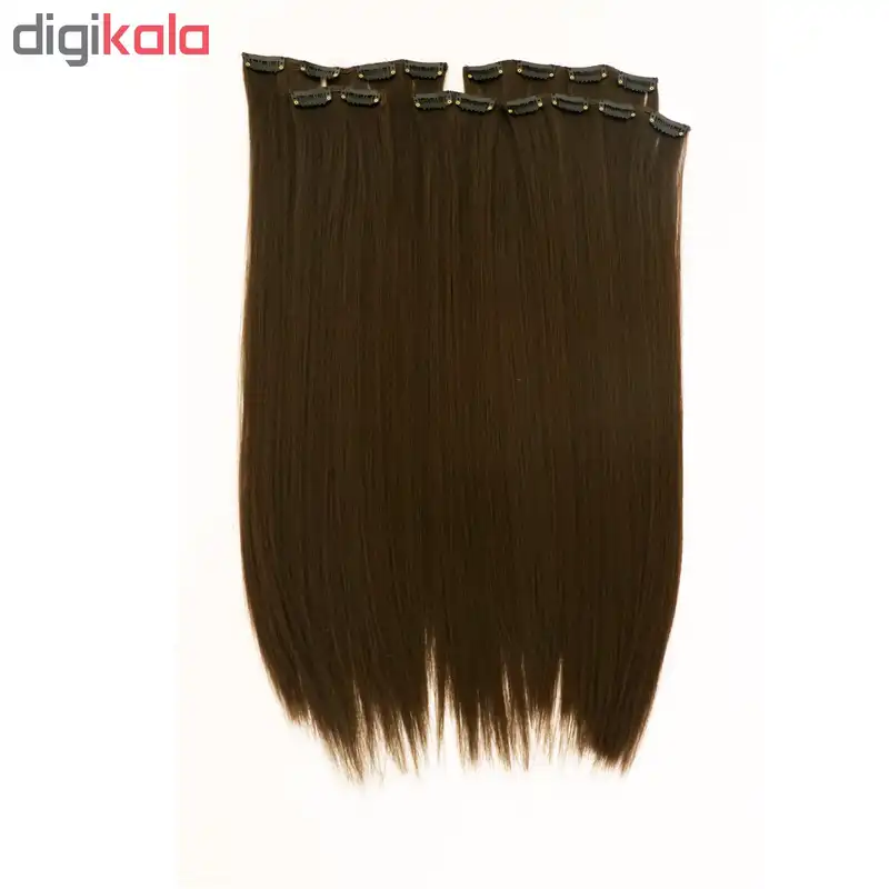 اکستنشن مو متحرک کلیپس دار مدل پوش رنگ موی طبیعی 3041c-3