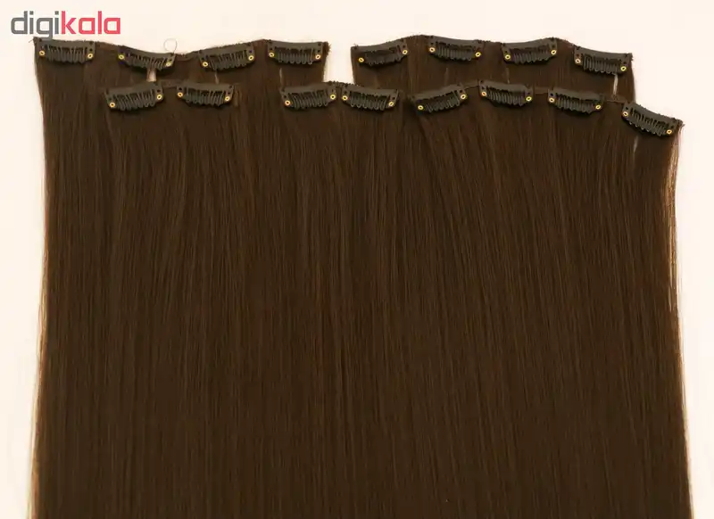 اکستنشن مو متحرک کلیپس دار مدل پوش رنگ موی طبیعی 3041c-3