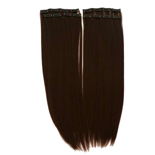 اکستنشن مو گیره دار پوش دار رنگ خرمایی مدل 3041c-4a