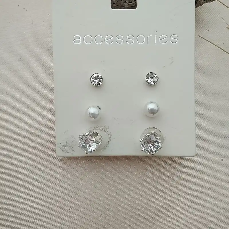 گوشواره زنانه اکسسورایز مدل HB 123 مجموعه 3 عددی