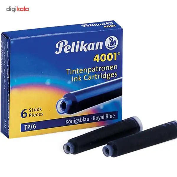 جوهر خودنویس پلیکان مدل 4001 - بسته 6 عددی