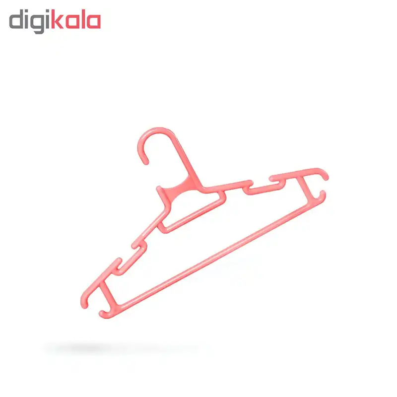 چوب لباس ارج پلاستیک کد 820 بسته 6 عددی