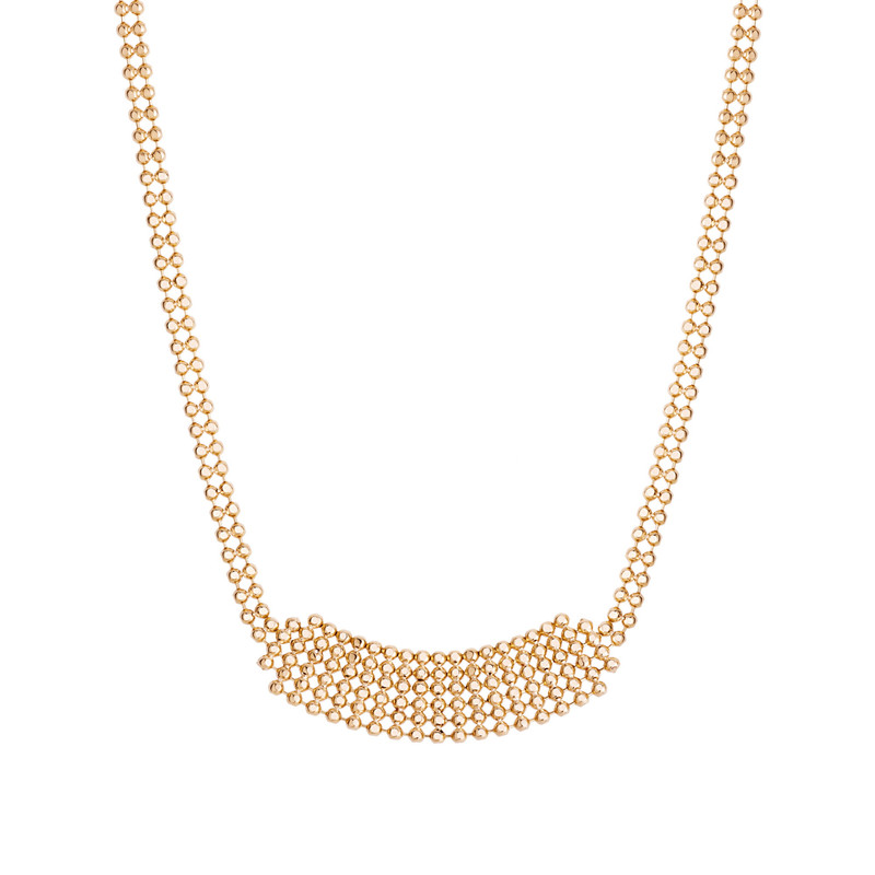 گردنبند بیزمارک طلا 18 عیار زنانه گالری شیدا مجد مدل پونتو پهن و باریک