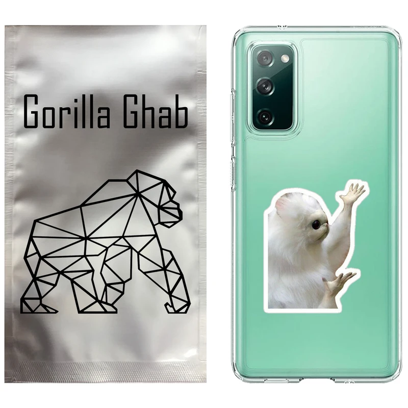 کاور گوریلا قاب مدل CLG کد 89 طرح میمون سفید مناسب برای گوشی موبایل سامسونگ Galaxy S20 FE