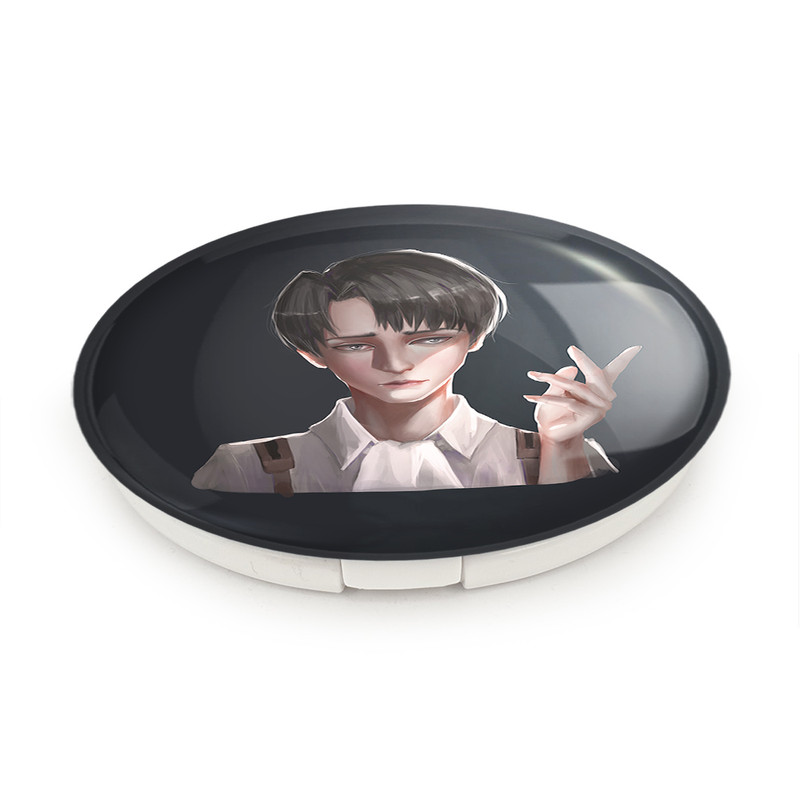 آینه جیبی خندالو طرح لیوای انیمه اتک آن تایتان Attack on Titan مدل تاشو کد 18616