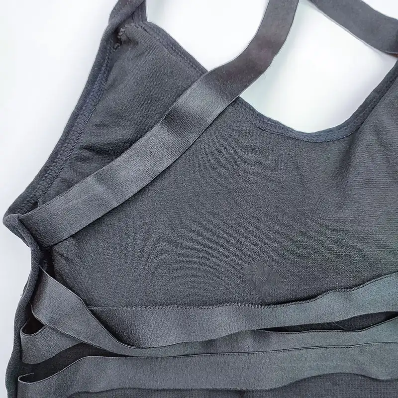 نیم تنه زنانه مدل کبریتی پد متحرک پشت بندی ضربدری وارداتی کد 483431