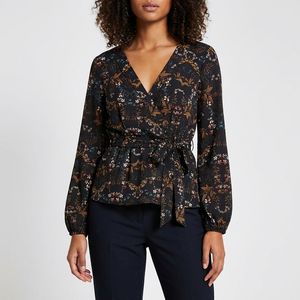 بلوز زنانه کرپ حریر‌ مدل R-37085