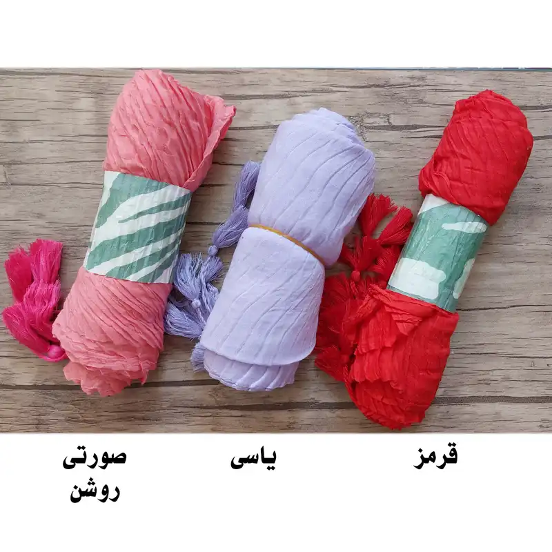 شال زنانه مدل پلیسه هنرمندی