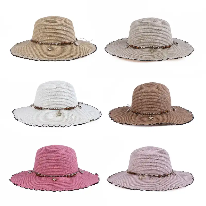 کلاه حصیری مدل دریا طرح لبه دالبری