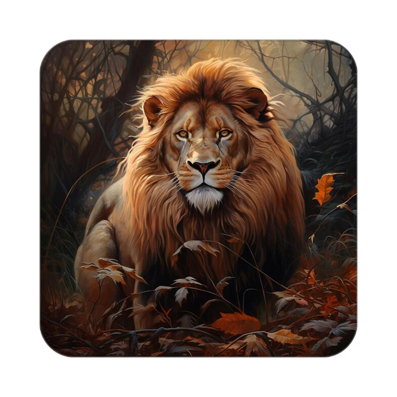 زیر لیوانی کاکتی طرح شیر مدل mp23696