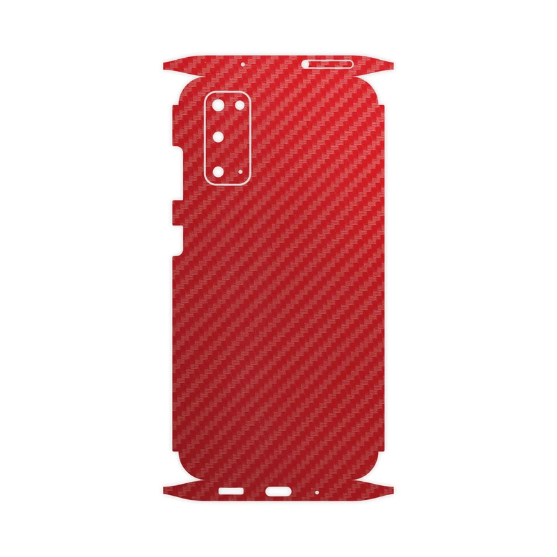 برچسب پوششی ماهوت مدل Red-Fiber-FullSkin مناسب برای گوشی موبایل سامسونگ Galaxy S20