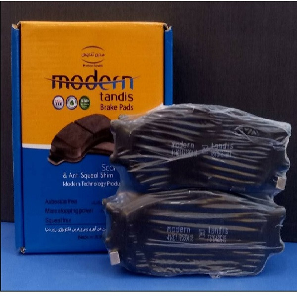 لنت ترمز جلو مدرن تندیس مدل MAP00006 دو جفت مناسب برای پژو 206 تیپ 2