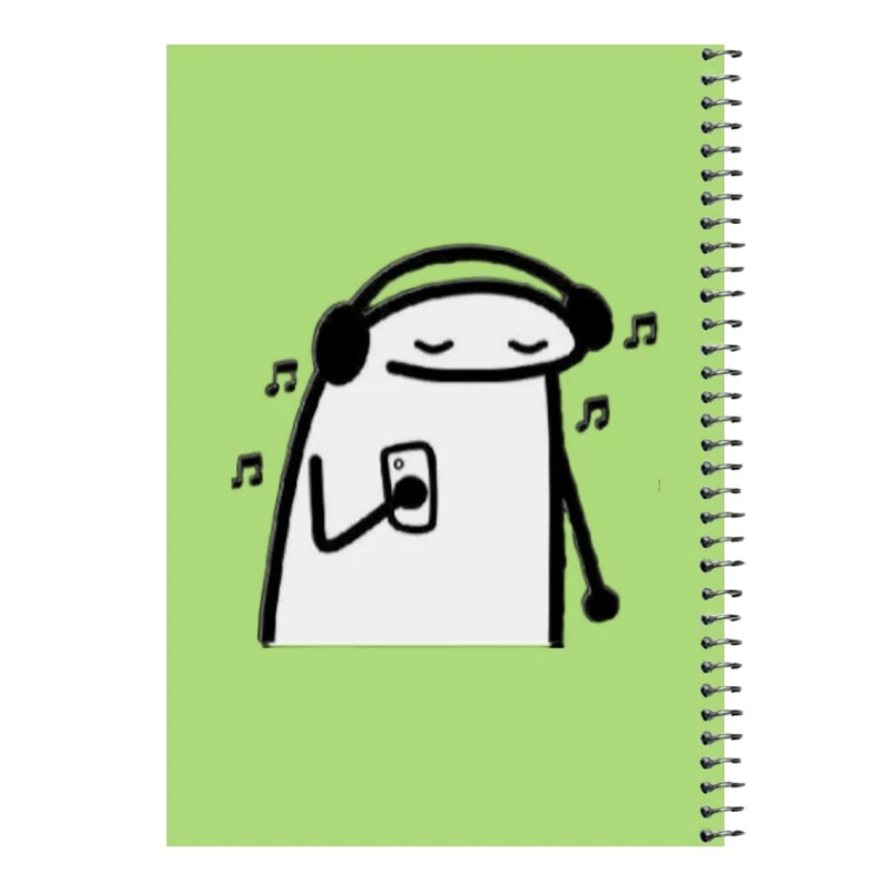 دفتر مشق 80 برگ اس جی مدل استیکر و موزیک  