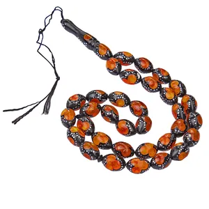 تسبیح بازرگانی میلادی مدل کشکول میناکاری کد T_351