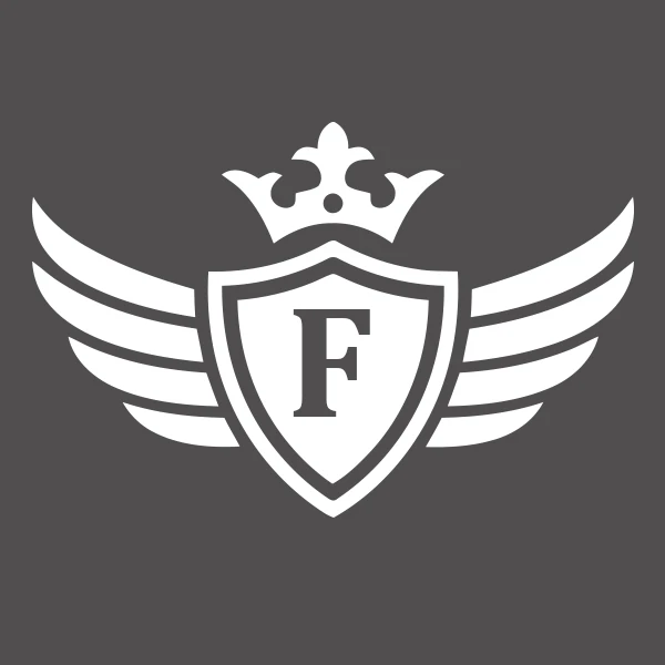 برچسب بدنه خودرو طرح بال و تاج حرف F کد K920 