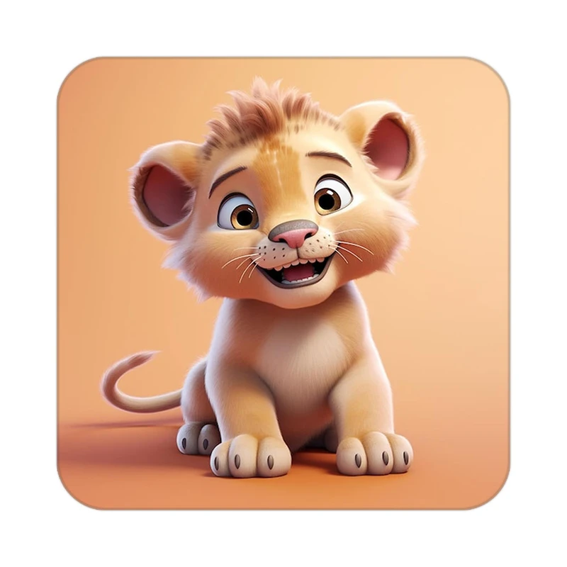 زیر لیوانی کاکتی طرح شیر مدل mp22811