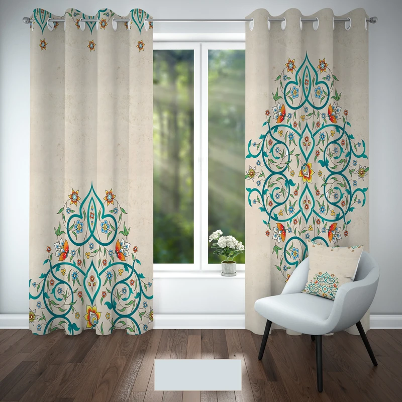 پرده مدل هازان کد 4163 سایز 140x280 سانتی متر