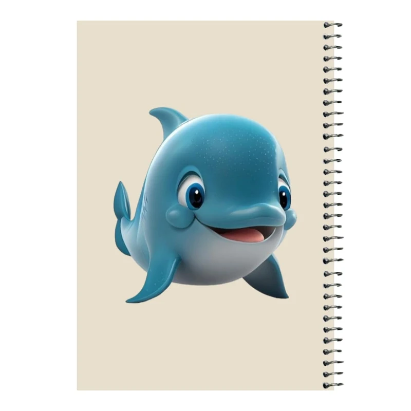 دفتر مشق 80 برگ اس جی مدل دلفین   