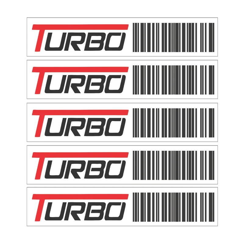 برچسب بدنه خودرو کایمون طرح Turbo کد SL062 بسته 5 عددی
