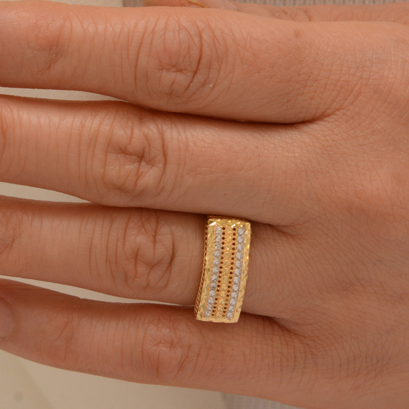 انگشتر طلا 18 عیار زنانه طلای مستجابی مدل آوا کد 487512-55