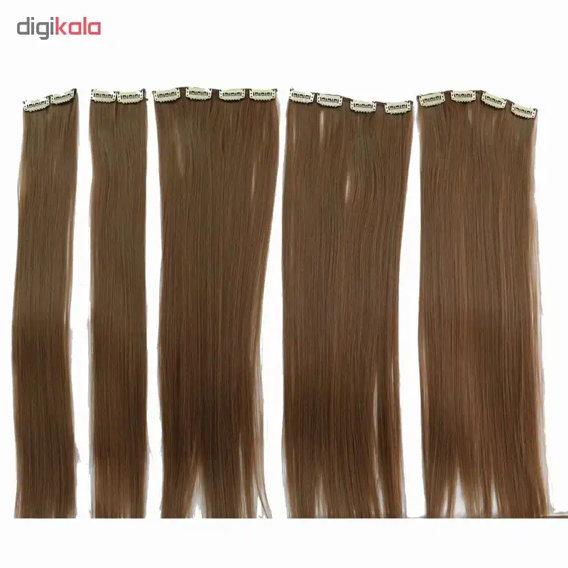 اکستنشن مو گیره دار مدل پوش قهوه ای روشن 3041c-12