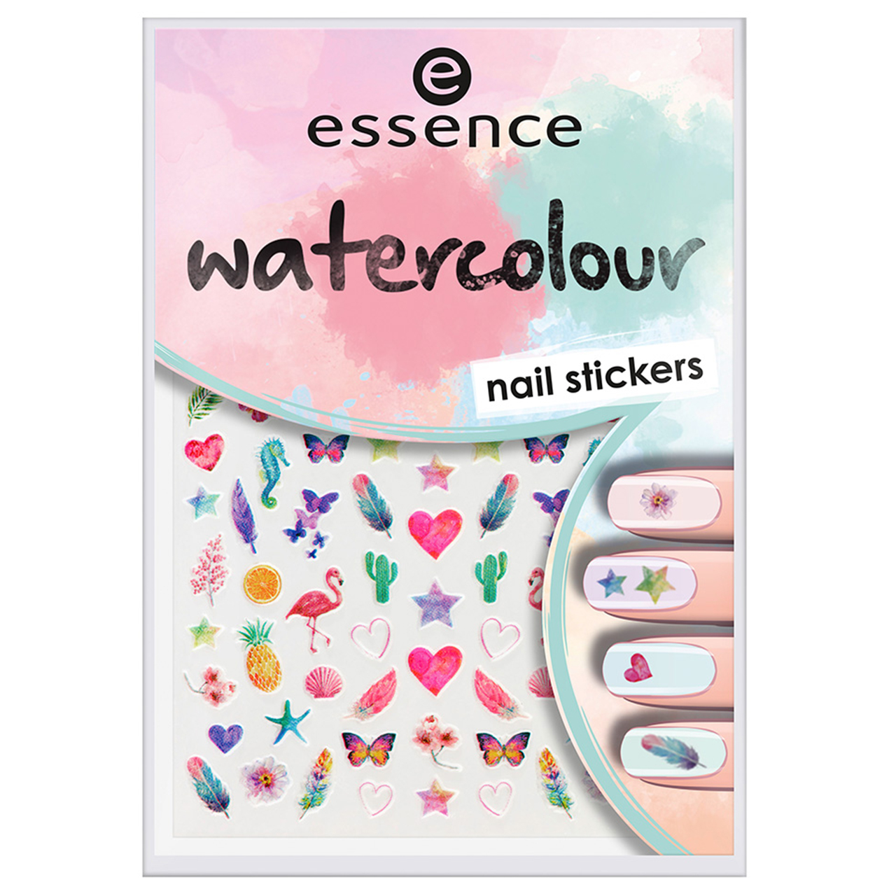 استیکر طراحی ناخن اسنس مدل Watercolour شماره 07