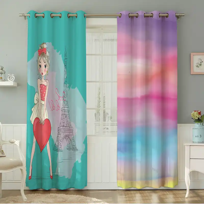 پرده نیروانا طرح کودک  مدل مخمل کد 5094سایز 140×280 سانتی متر