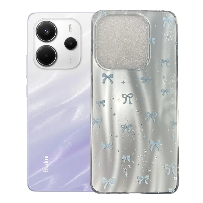 کاور طرح پاپیون آسمانی مناسب برای گوشی موبایل شیائومی Redmi Note 14 4g