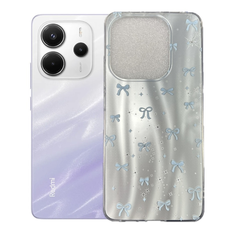کاور طرح پاپیون آسمانی مناسب برای گوشی موبایل شیائومی Redmi Note 14 4g