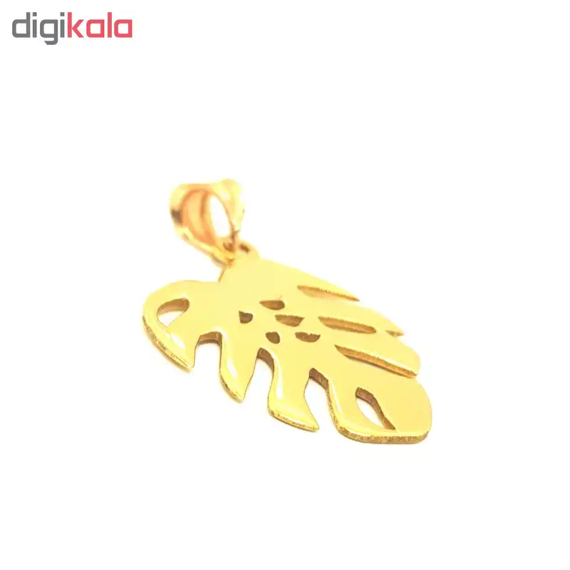 آویز گردنبند طلا 18 عیار بهگلد طرح برگ