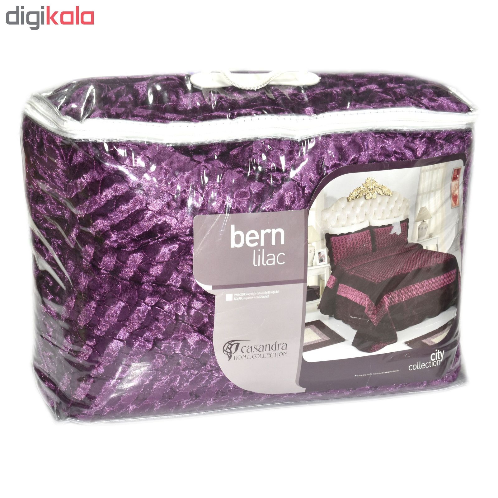 سرویس خواب کازاندرا سری برن طرح Lilac دونفره 3 تکه main 1 4