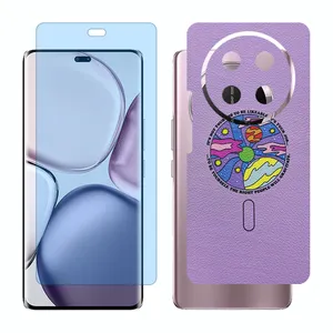 Glass Together model anti blue screen protector suitable for Honor X9c mobile phone with back cover sticker