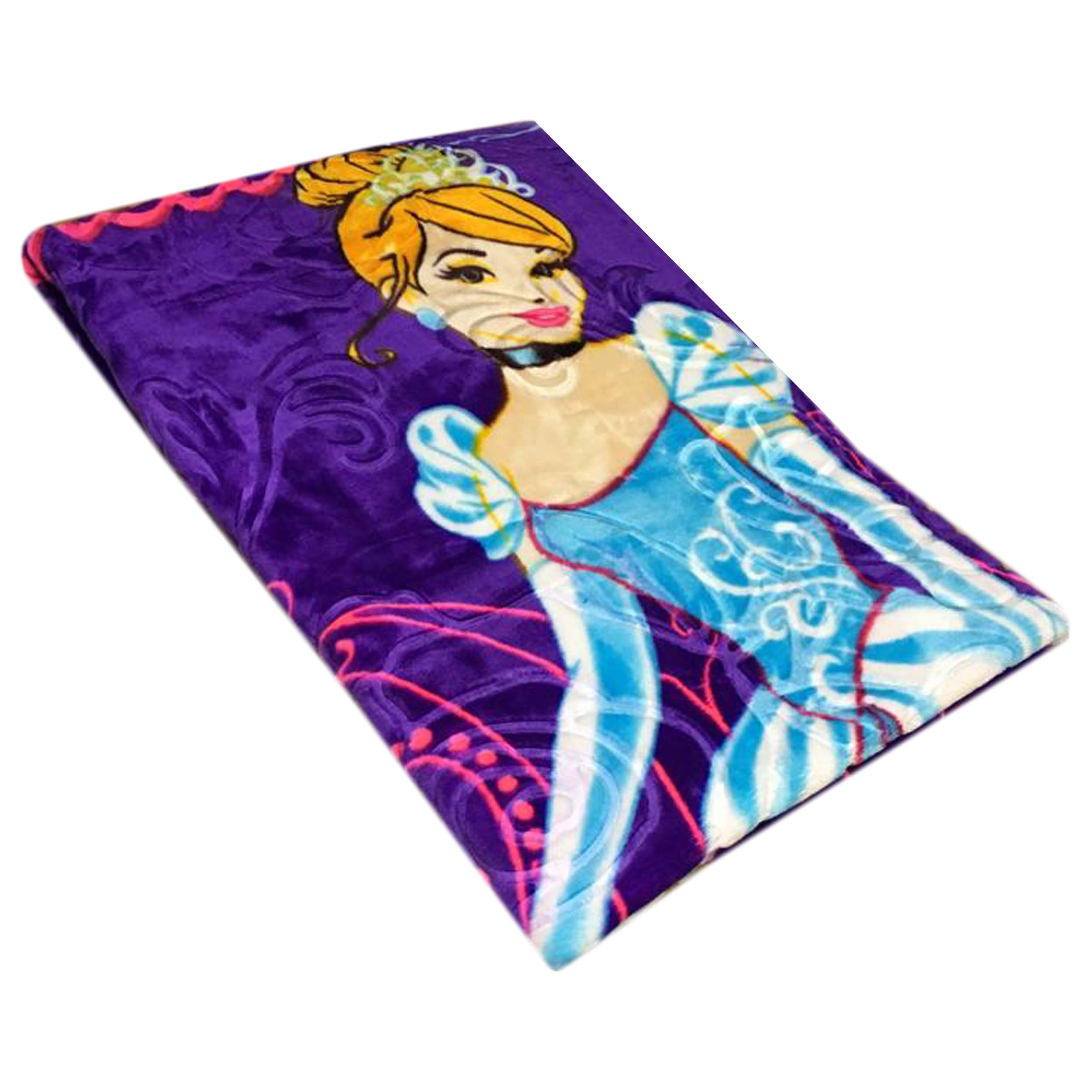 پتو یکنفره عروسکی مدل سیندرلا سایز 140X220 سانتی متر
